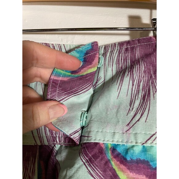 Vintage Nanette Lepore Ultra Mini Low Rise Skirt Peacock Feathers Boho 00s Y2K - Picture 4 of 14